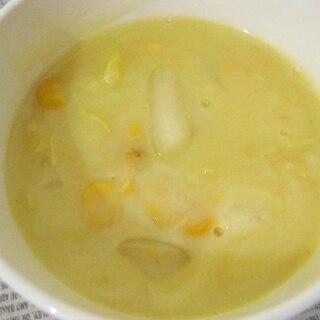 白菜と冬瓜のコーンスープ